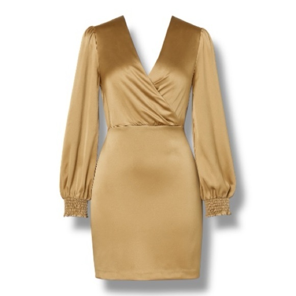 Marciano Guess Daydream Dress Satin Bronze US 4 / EU 40 – New with Tags - Picture 1 of 9